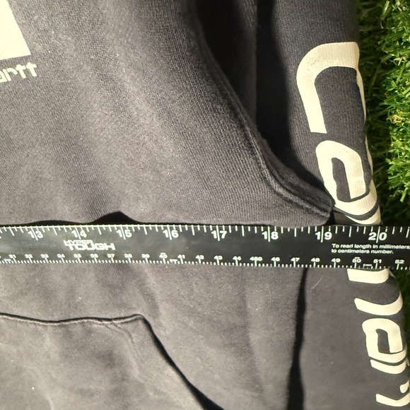 Carhartt Kids Black Hooded Sweatshirt Graphic Print Size XL TG/XG 18-20 - Picture 4 of 6